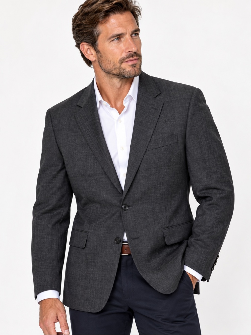 Vintage Brooks Brothers Makers Hand Tailored Wool Blazer Gray USA Union Made